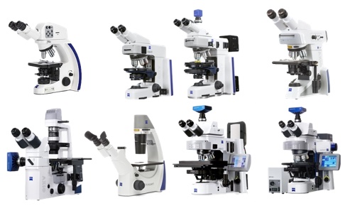 Gruppenbild verschiedene Mikroskope